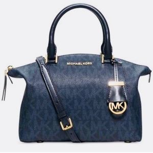 Michael Kors Riley Baltic Admiral Blue Large Satchel Handbag